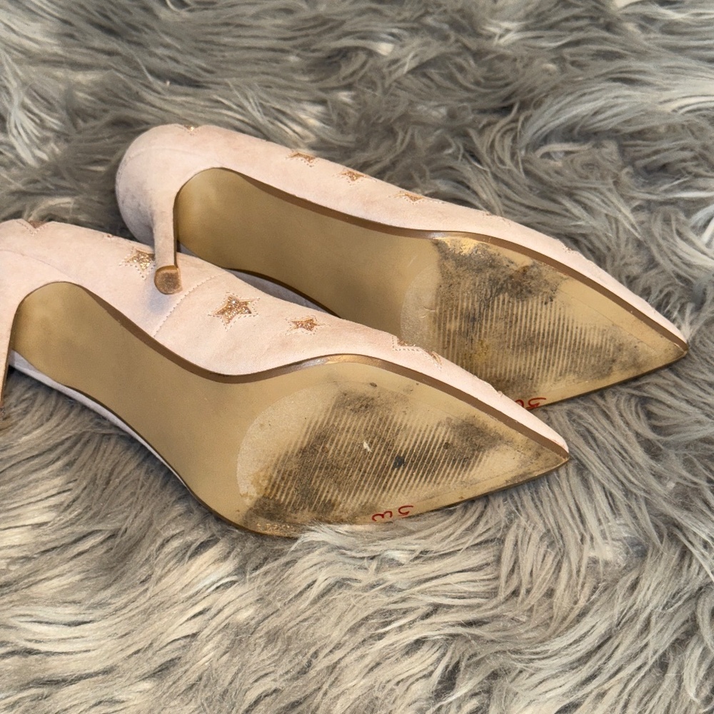 EUC Betsey Johnson Pryce Dress Pumps Stars Blush Light Pink Stiletto Size 7.5 - Picture 11 of 14